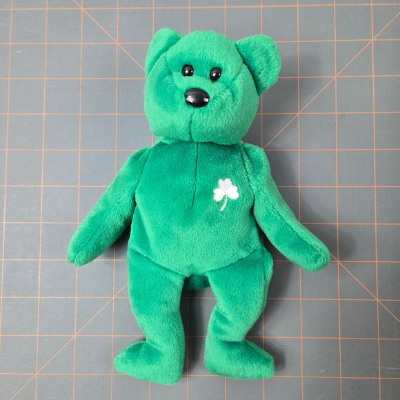 1997 Erin Beanie Baby NO PAPER TAG St Patrick's Day Lucky Irish Shamrock - Picture 7 of 9